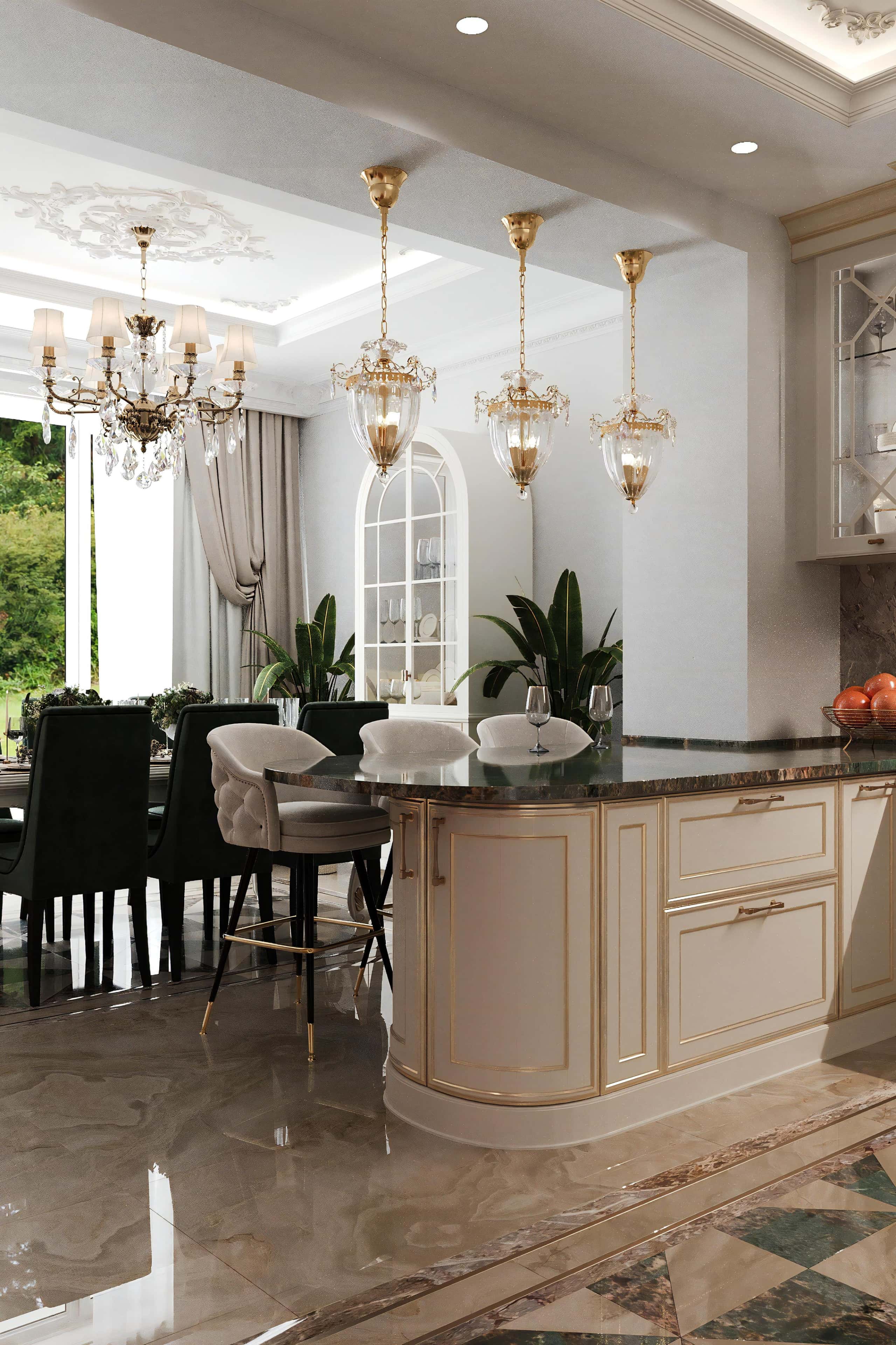 Дизайн їдальні в стилі необароко з елементами лофту 2026.