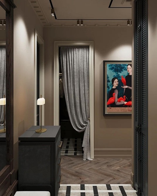 Бохо стиль Зонування вітальні за допомогою фіранки з намистин. Бохо стиль.