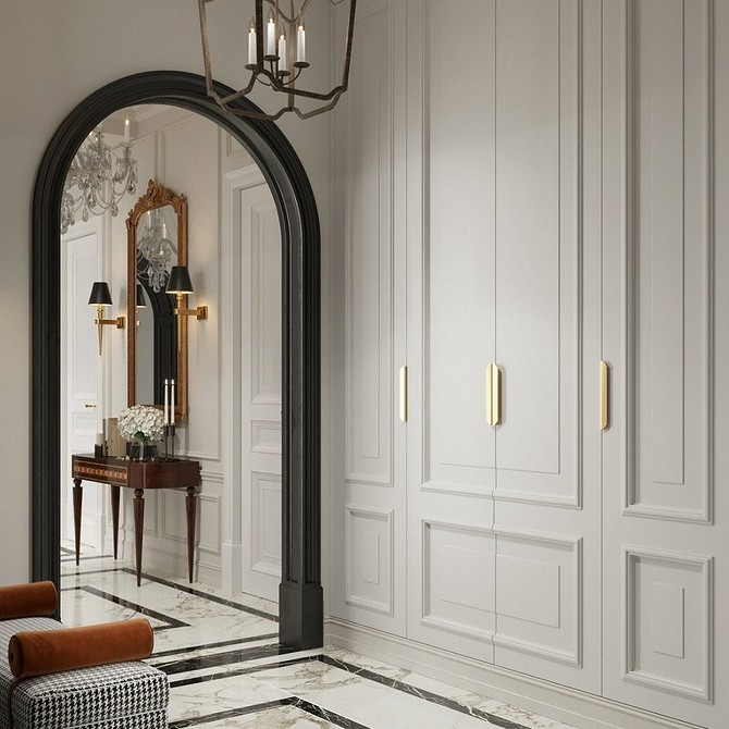 Арка замість дверей Альтернатива міжкімнатним дверям: стильний отвір з декоративною аркою в світлій квартирі.