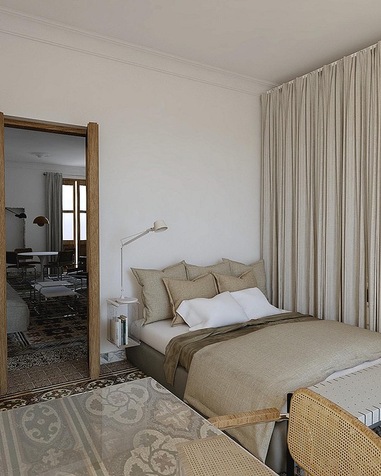 Розсувні перегородки 2026 Розсувні перегородки в спальні. Стильний дизайн 2026 року. Зонування.