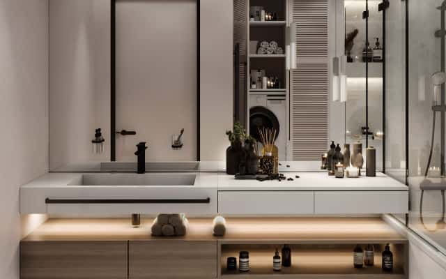 Сучасний дизайн квартири Дизайн 4-кімнатної квартири у сучасному стилі з великою кухнею-вітальнею