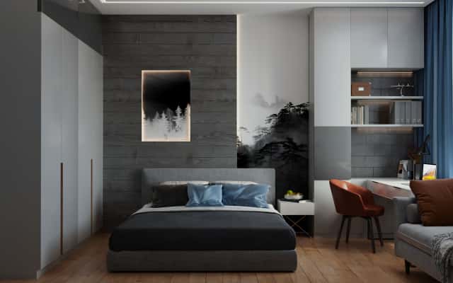 Дитяча кімната Дизайн дитячої кімнати в 4-кімнатній квартирі, світлі тони та функціональні меблі