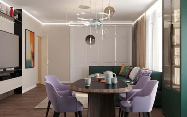 Арт-деко у 4-кімнатній Дизайн 4-кімнатної квартири у стилі арт-деко з елементами 2026 року