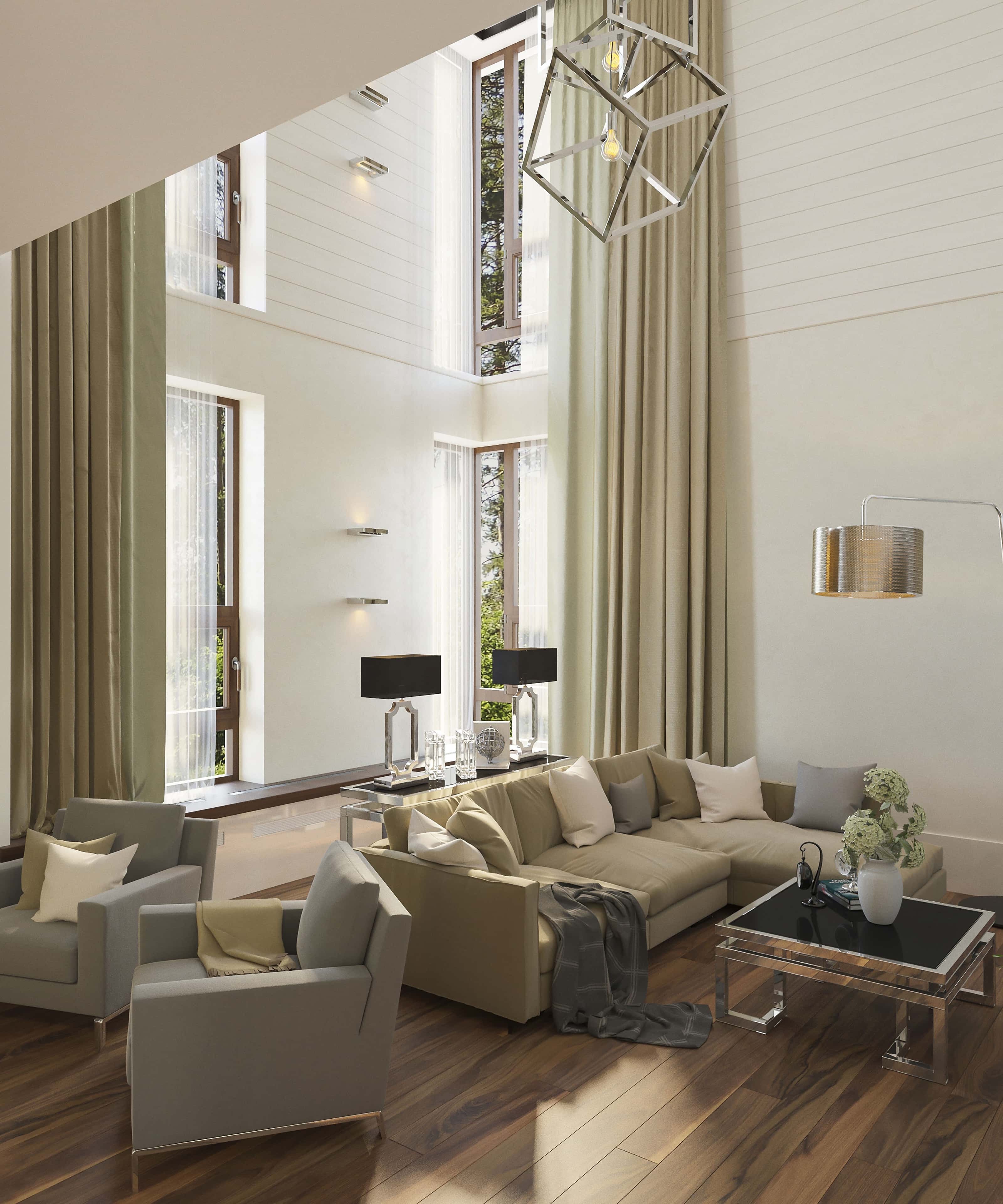 Інтер'єр мрії: бюджетно Бюджетний дизайн інтер'єру великого будинку: затишна вітальня з каміном у 2026 році