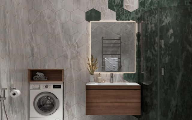 Темний коридор Темний коридор з дзеркалами та декоративною штукатуркою