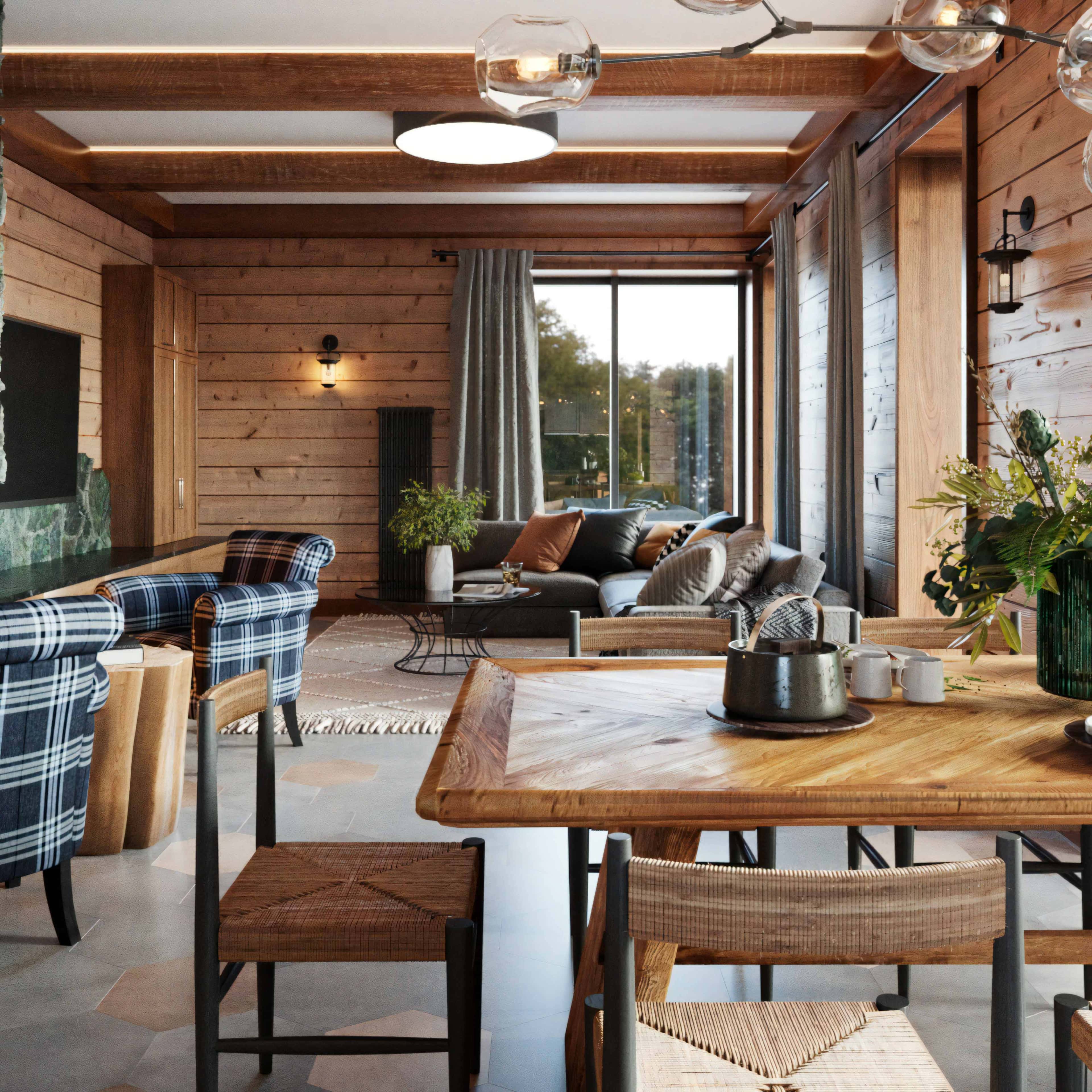 Мінімалізм у темряві Сучасний дизайн будинку в темних тонах з акцентом на мінімалізмі.