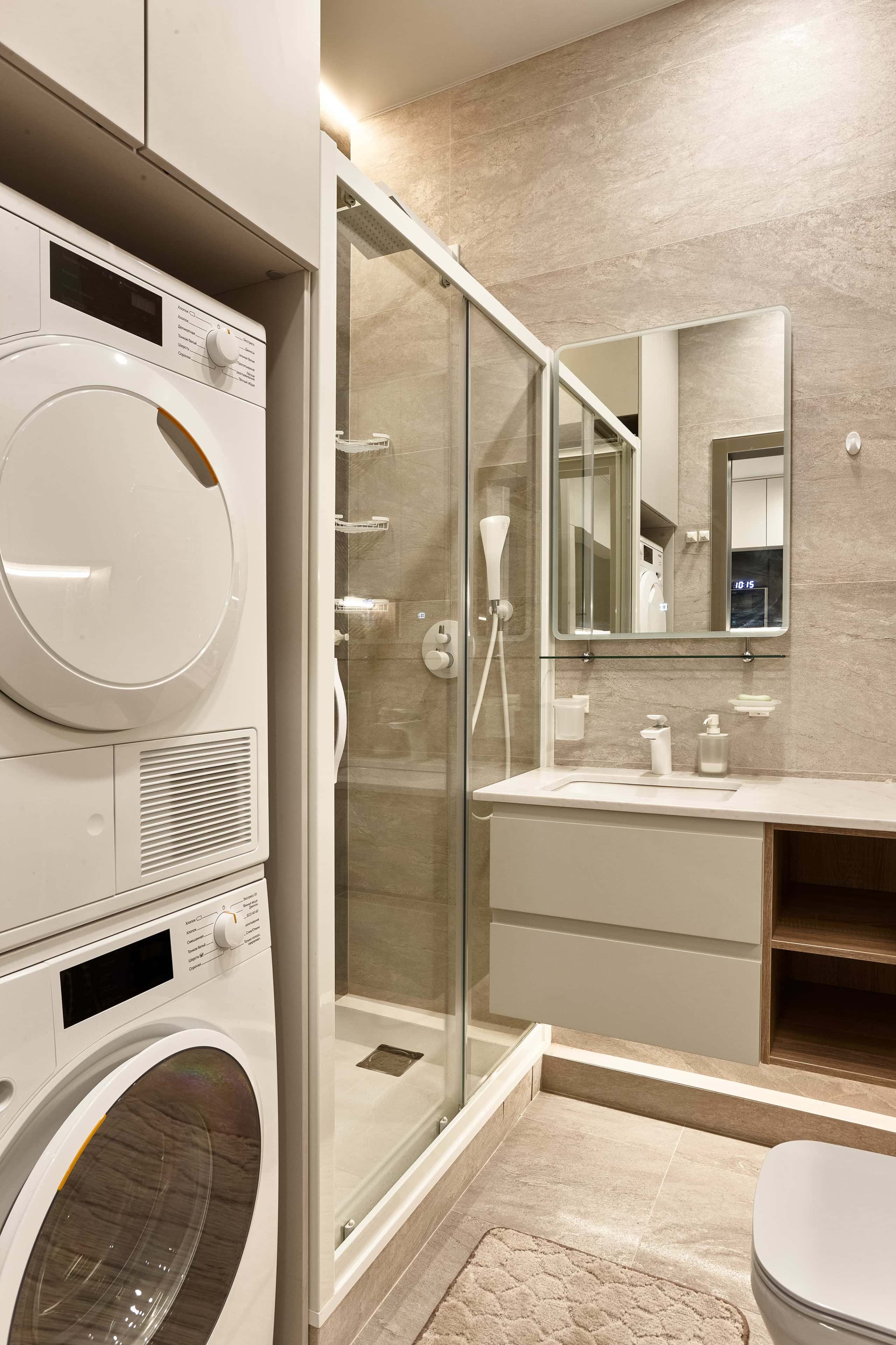 Неокласичний дизайн двокімнатної квартири з використанням пастельних відтінків.