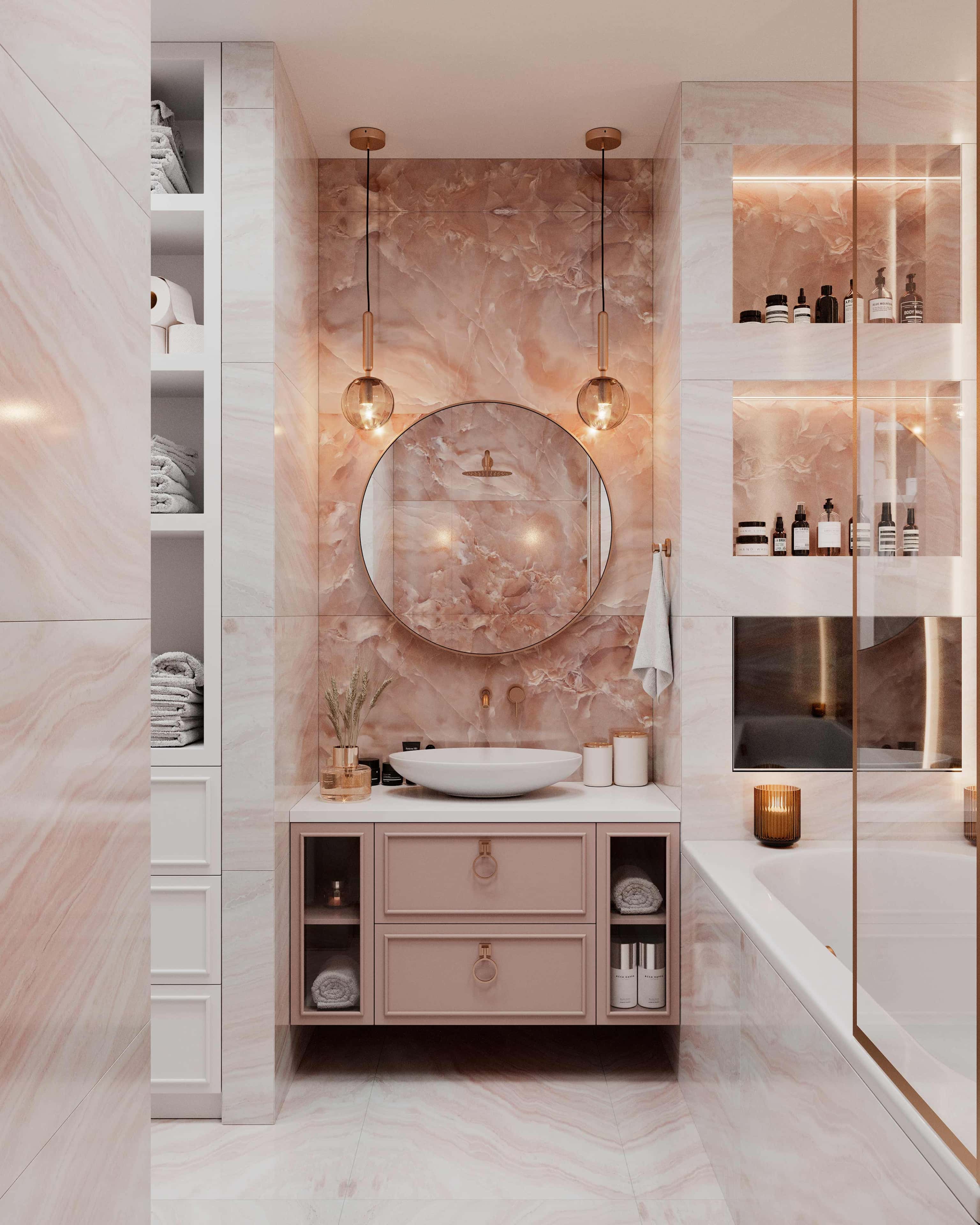 Дизайн двокімнатної квартири у сучасному стилі: обідня зона біля вікна.