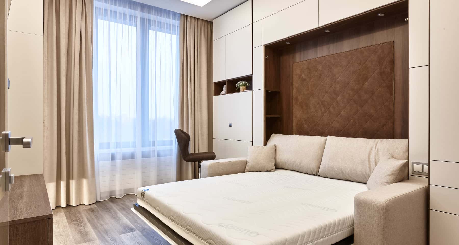 Двокімнатна квартира 65 м² в сучасному стилі з мінімалістичним дизайном.