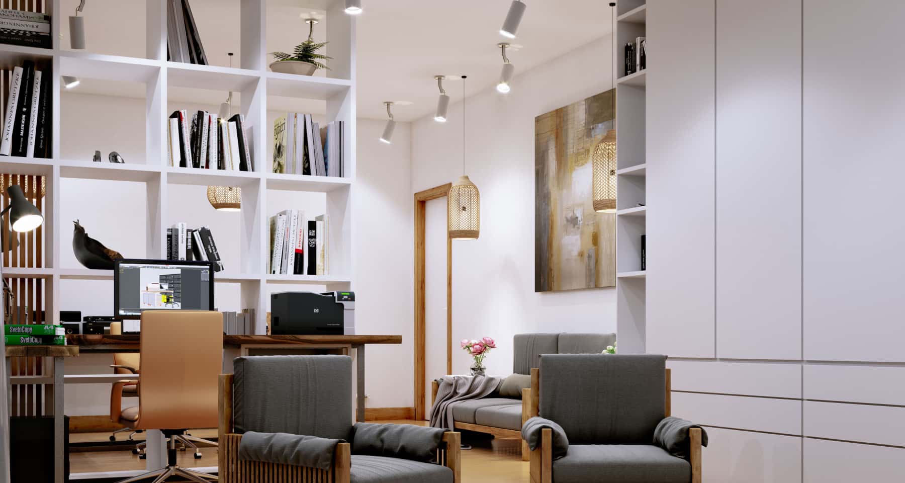 Правильне освітлення кабінету Освітлення в домашньому кабінеті: природне світло, настільна лампа та додаткове підсвічування.