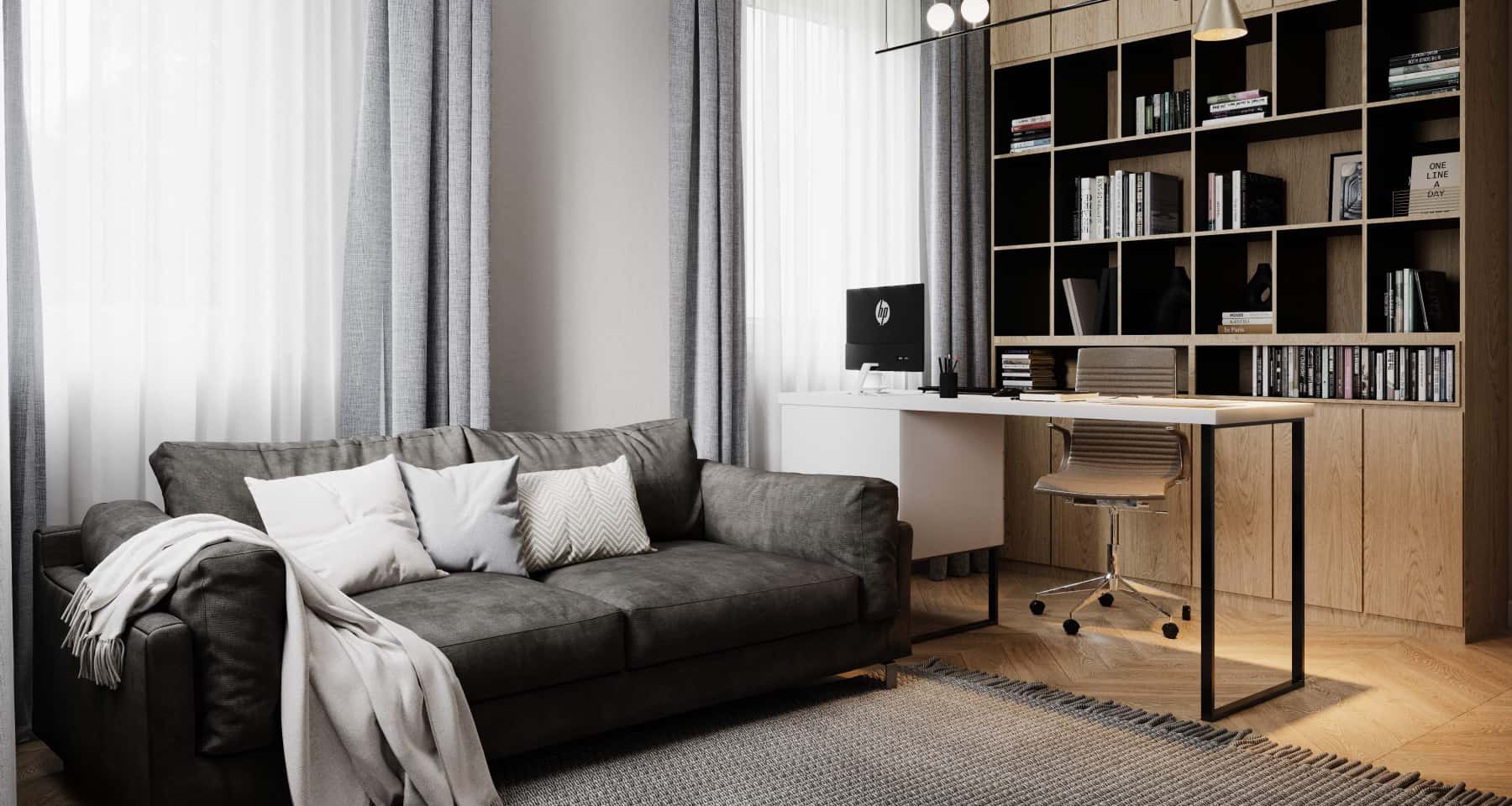 Кабінет: сучасний дизайн Сучасний дизайн кабінету 2026: мінімалізм та функціональність у кожній деталі.