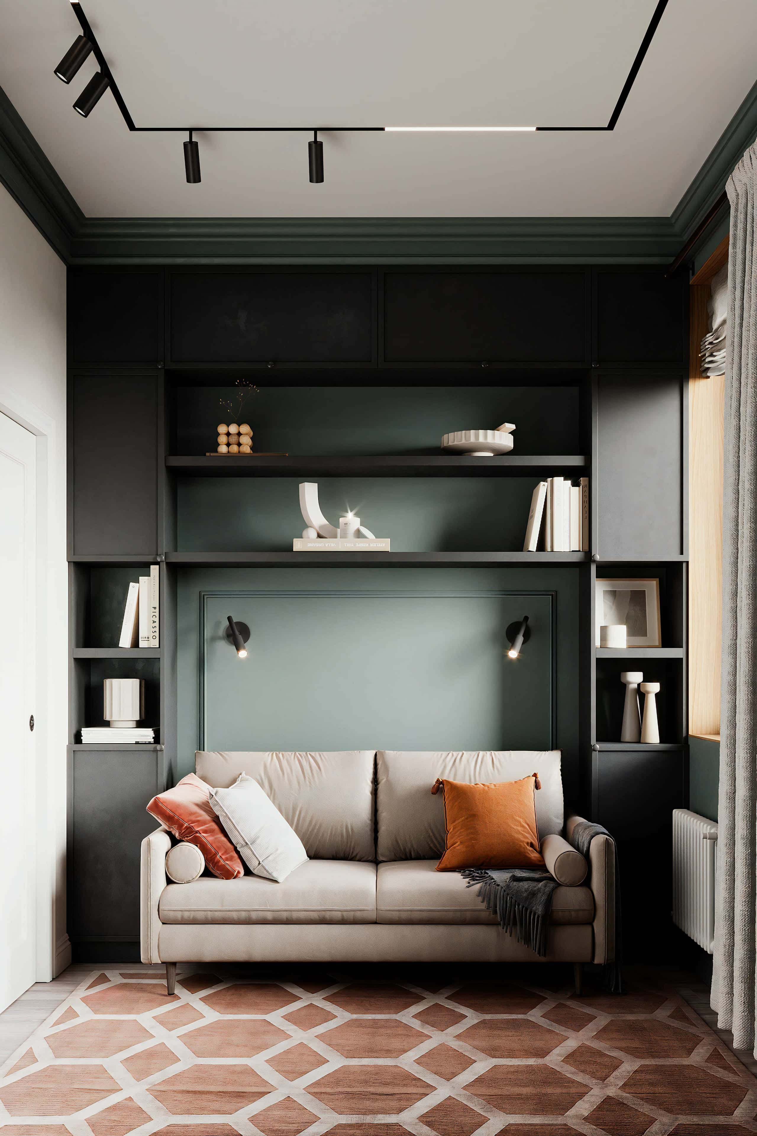 Вабі-сабі в кабінеті Кабінет в стилі вабі-сабі: натуральні матеріали, нерівності та спокійні кольори.