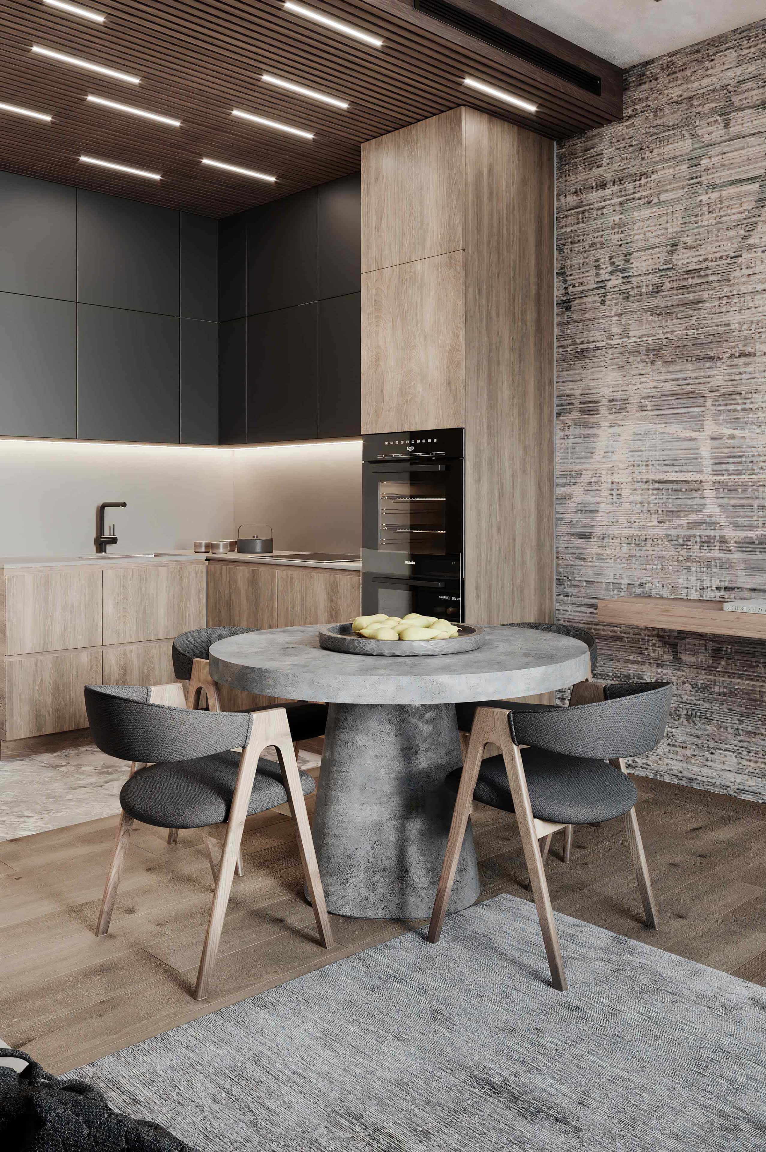 Бежевий з синім Приклад поєднання кольорів в бежевому інтер'єрі з синіми акцентами