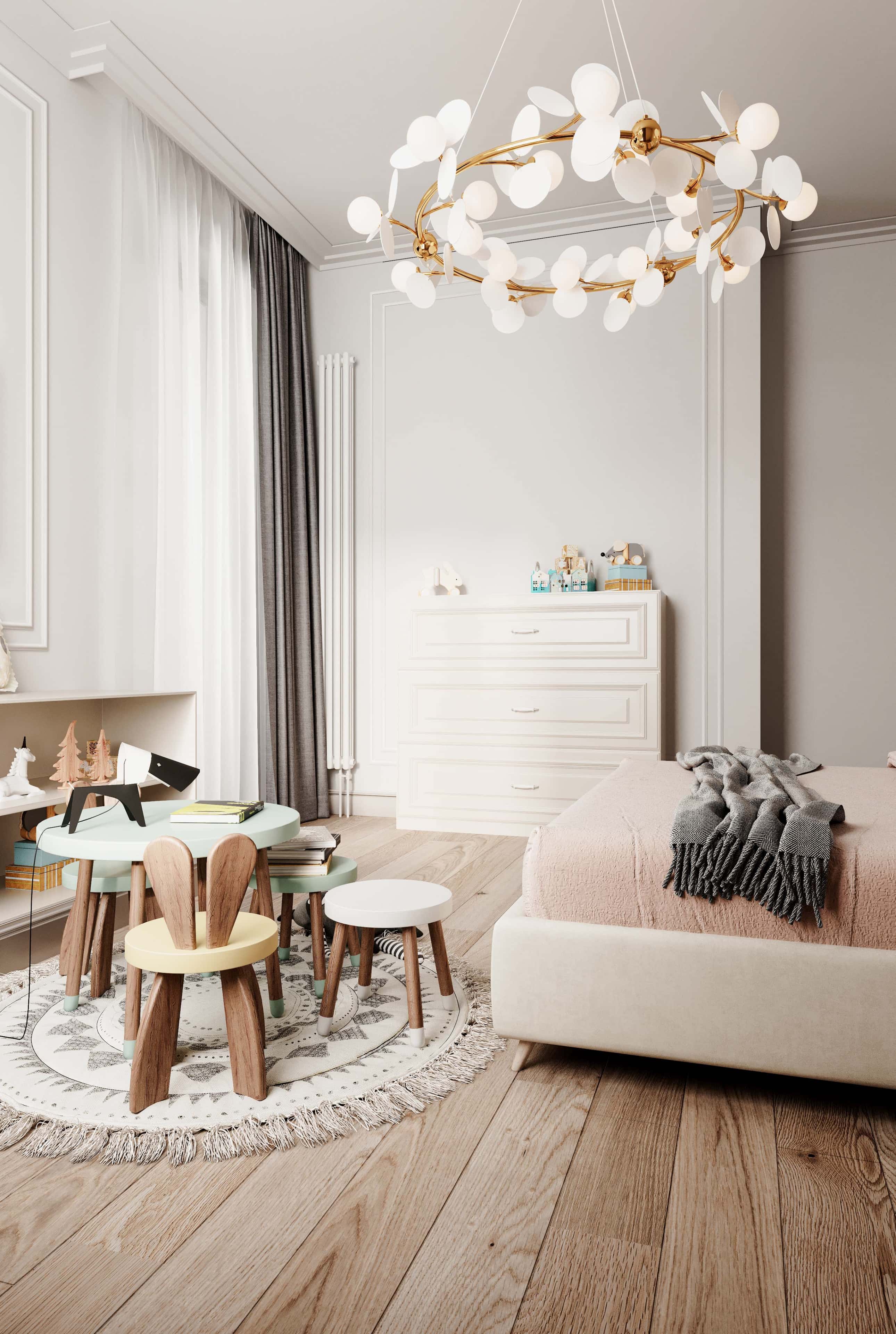 Геометрія в інтер'єрі Сучасний дизайн квартири в бежевих тонах з використанням геометричних форм.