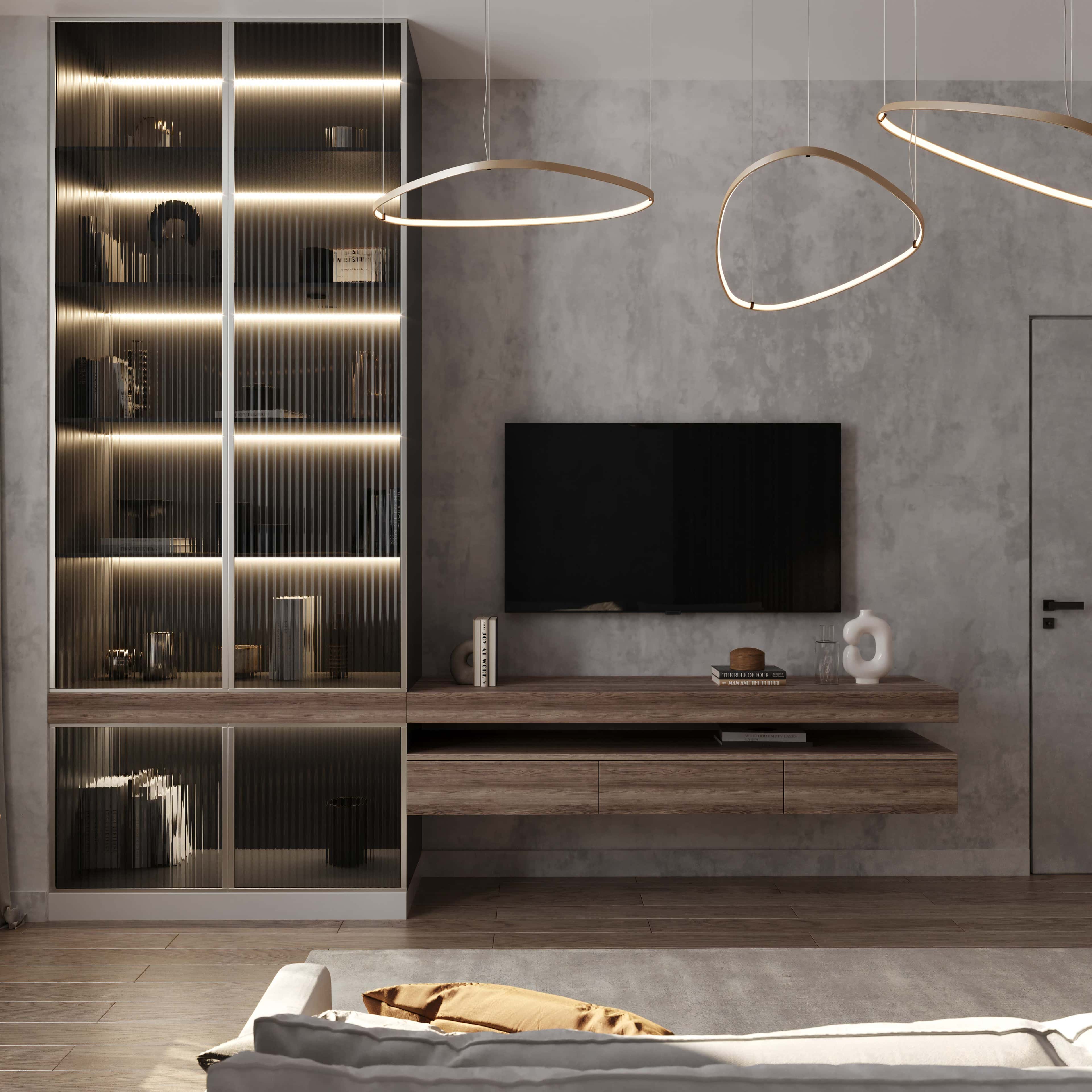 Бежева спальня Затишна спальня в бежевих тонах з м'яким текстилем та декоративними подушками.