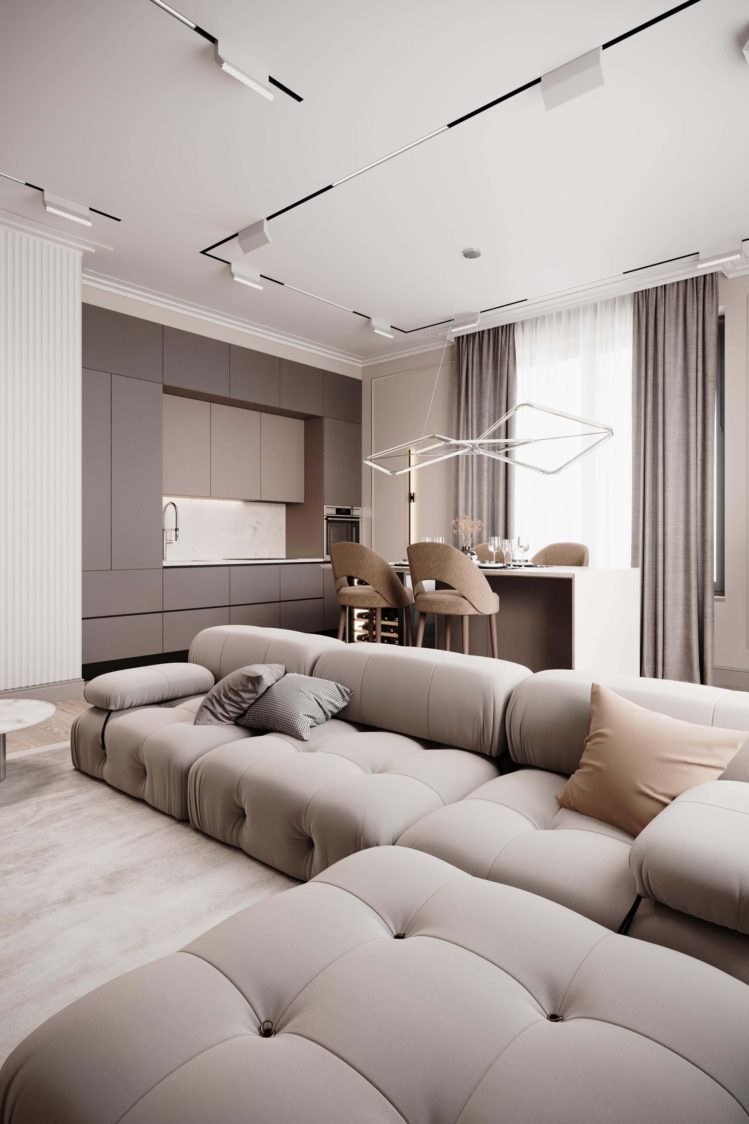 Відтінки бежевого Елегантний бежевий інтер'єр з поєднанням різних відтінків бежевого кольору.