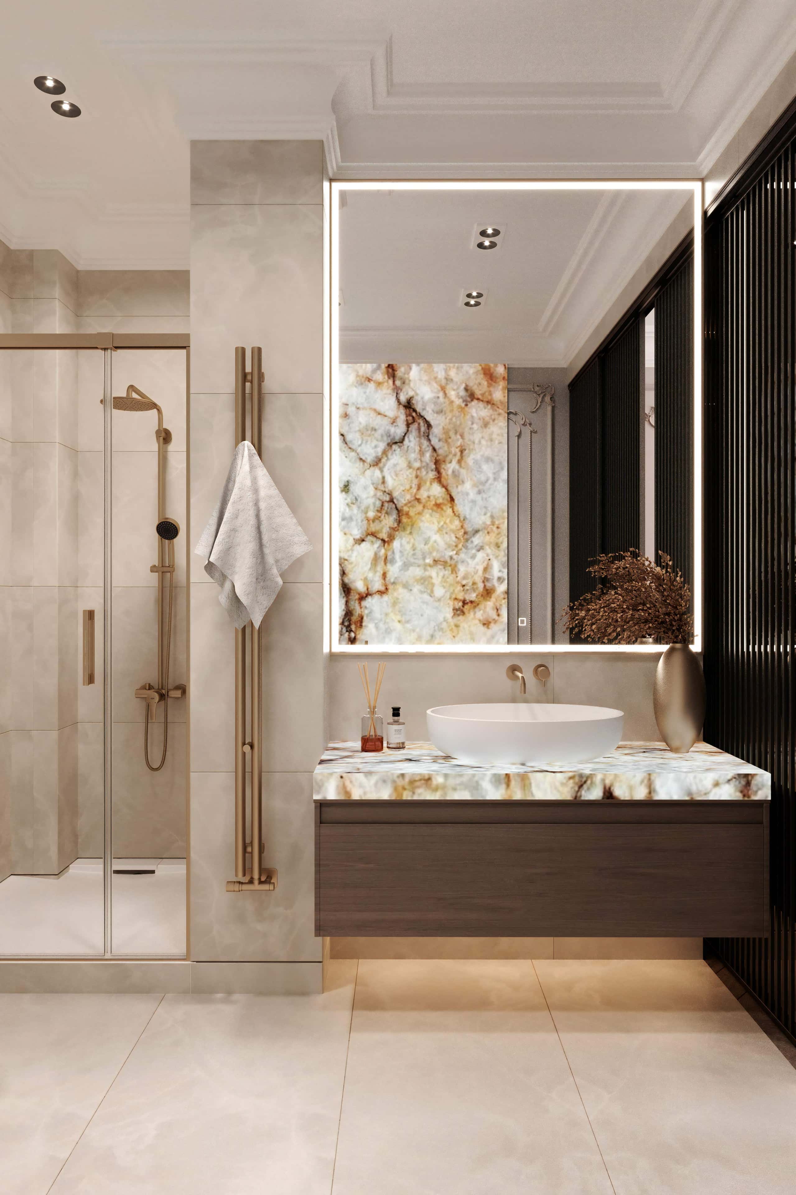 Бежевий робочий кабінет Стильний робочий кабінет в бежевих тонах з мінімалістичним дизайном