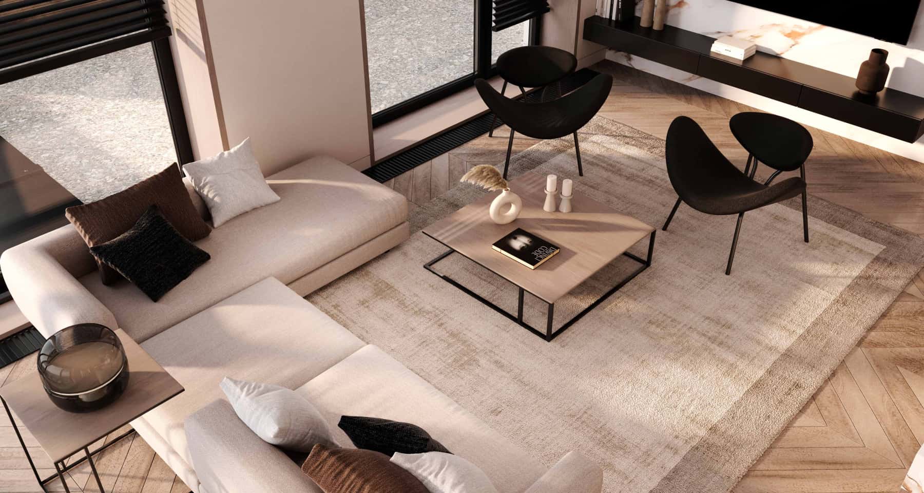 Елегантний бежевий Дизайн квартири в бежевому кольорі з елементами розкоші та елегантними деталями.