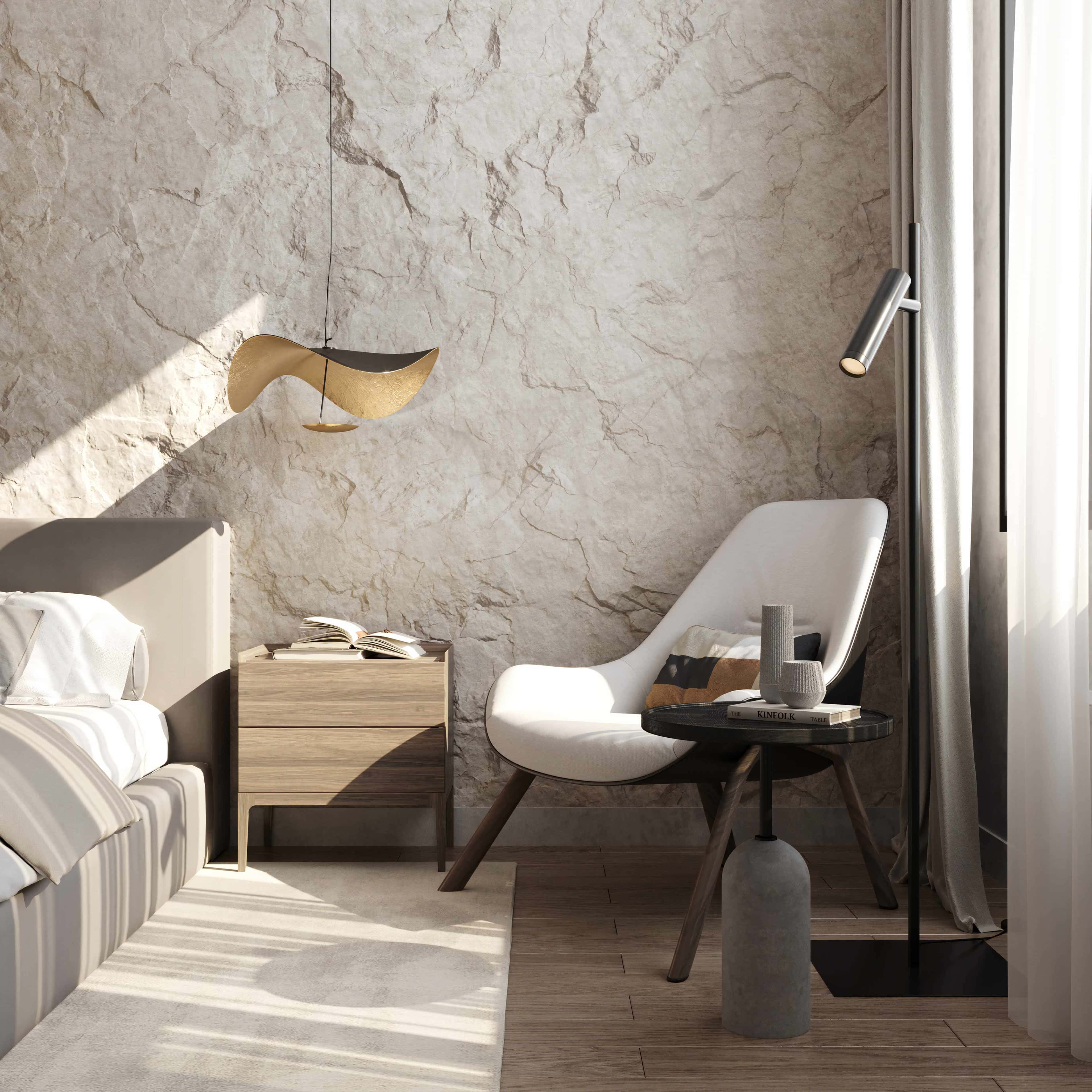 Бежеві деталі Деталі дизайну квартири в бежевих тонах: вази, картини, дзеркала, рослини.