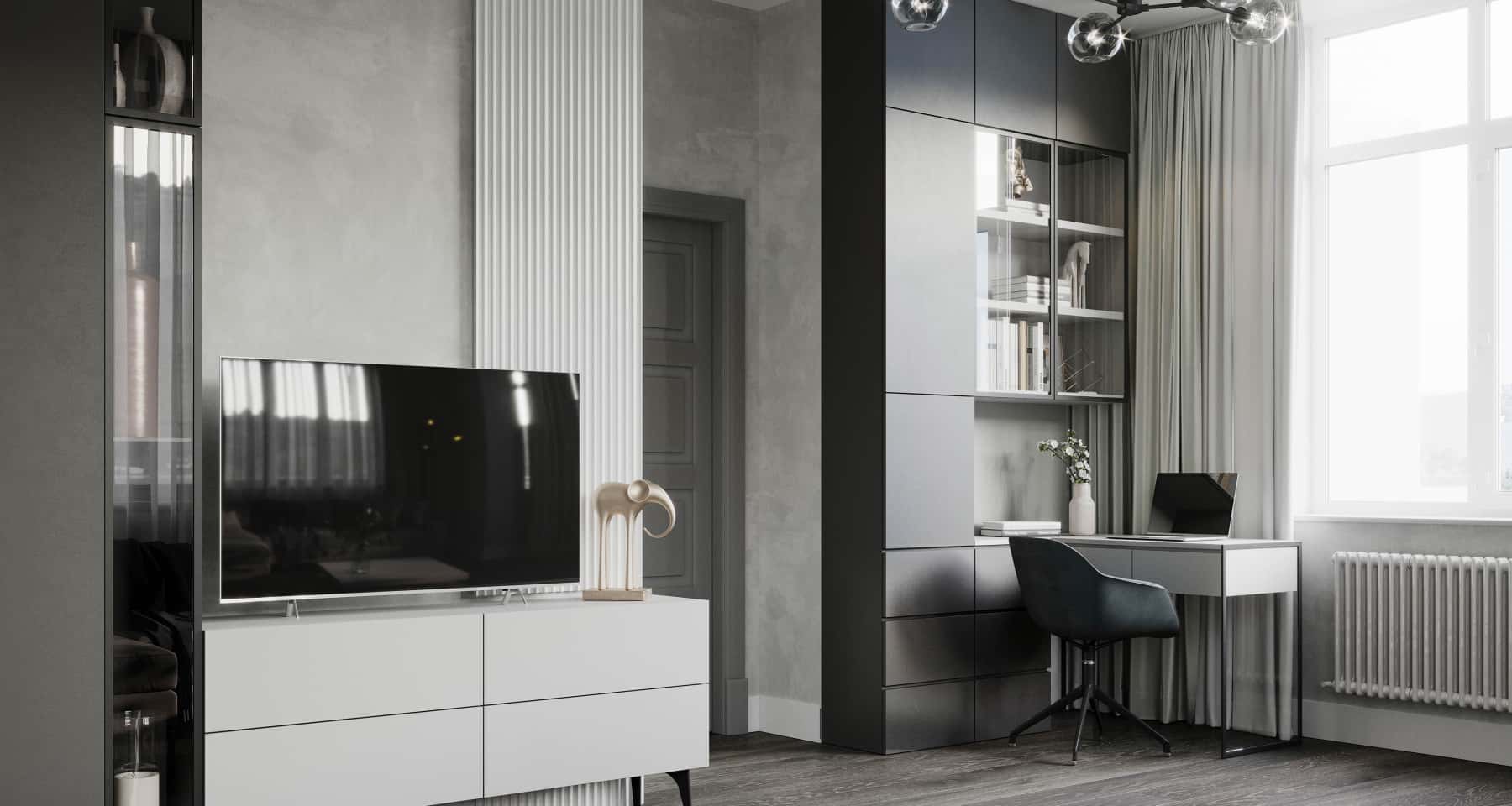 Нейтральна колірна гамма Дизайн квартири в сучасному стилі 2026 з використанням нейтральної палітри