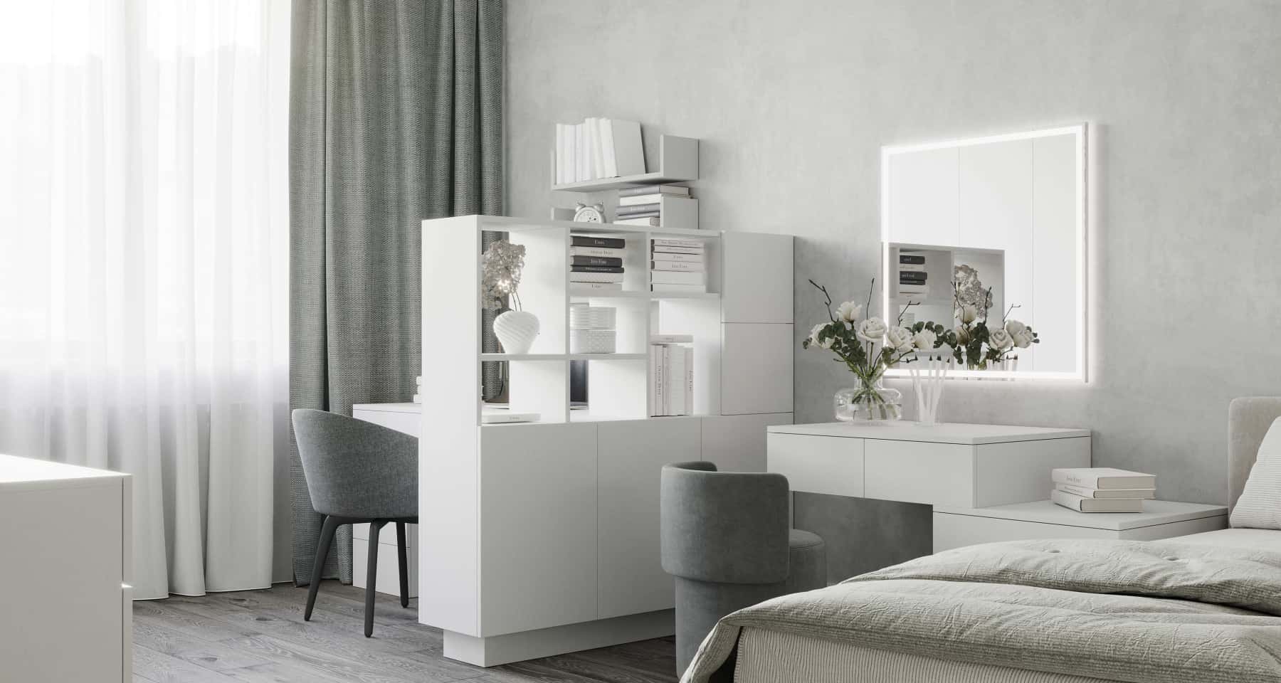 Багато природного світла Дизайн квартири 2026 в сучасному стилі: великі вікна та багато світла