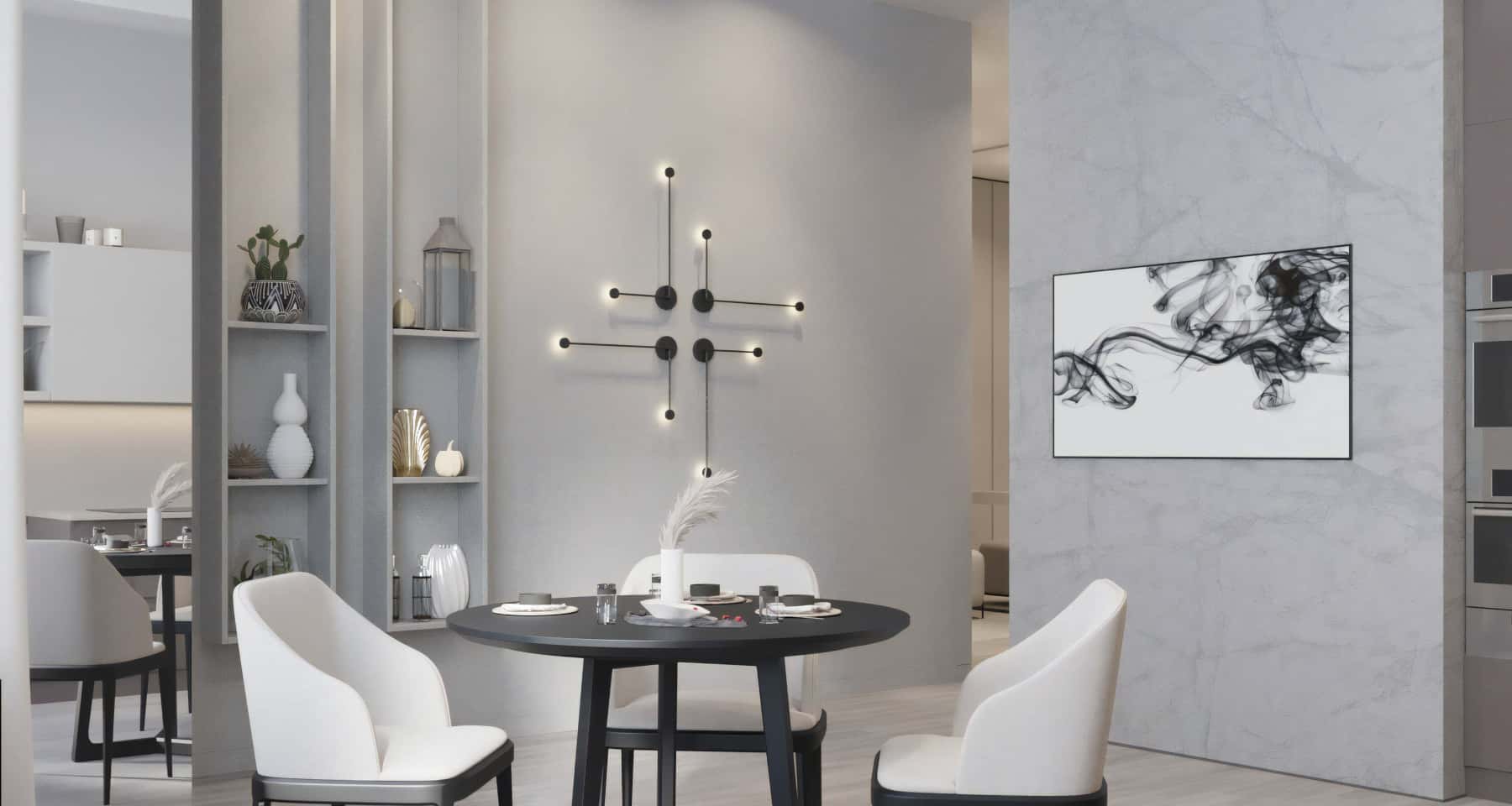 Гіпсокартон та світло Приклад дизайну стелі з гіпсокартону з інтегрованим освітленням.