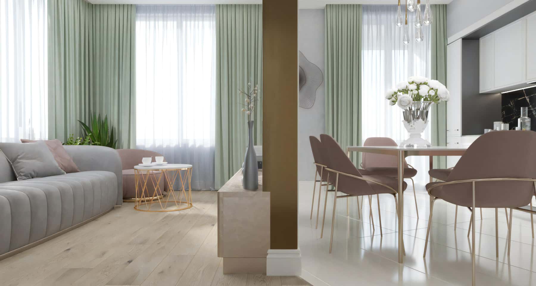 Геометричні фігури на стелі Стеля з гіпсокартону з геометричними фігурами та яскравим освітленням для вітальні