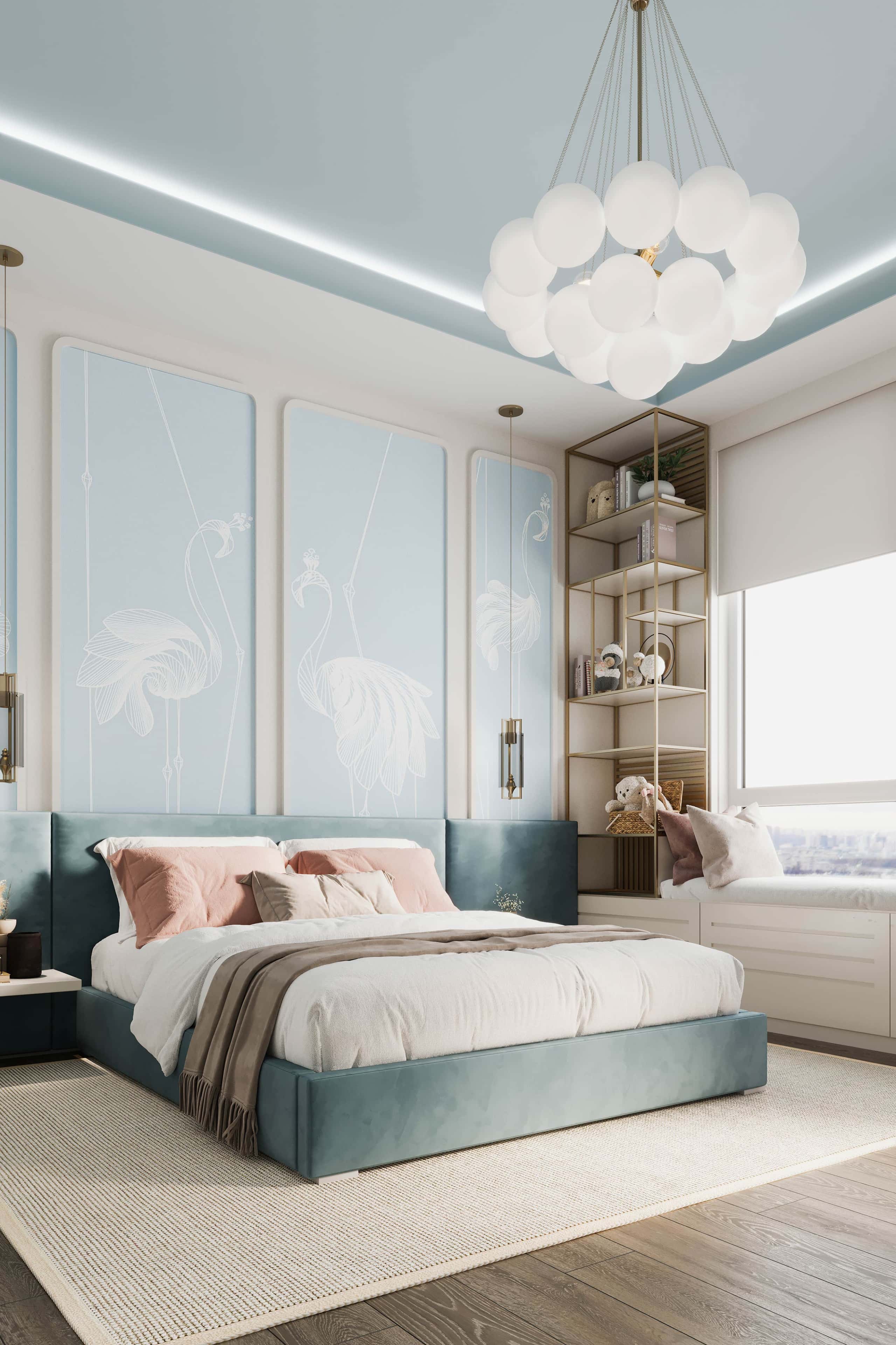 Ніша для штор Стеля з гіпсокартону з нішами для штор та прихованим освітленням