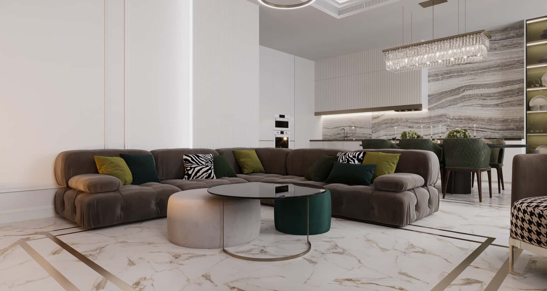 Функціональна стеля з гіпсокартону Стеля з гіпсокартону з вбудованими світильниками та вентиляційними решітками для практичного дому