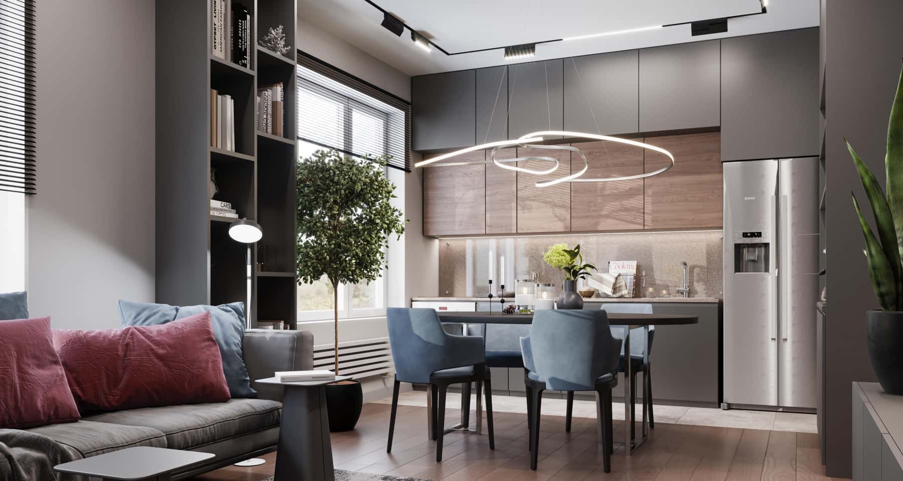 Арт-деко: Розкіш та блиск Інтер'єр квартири в стилі арт-деко 2026: розкішні меблі, золоті акценти, дзеркала.