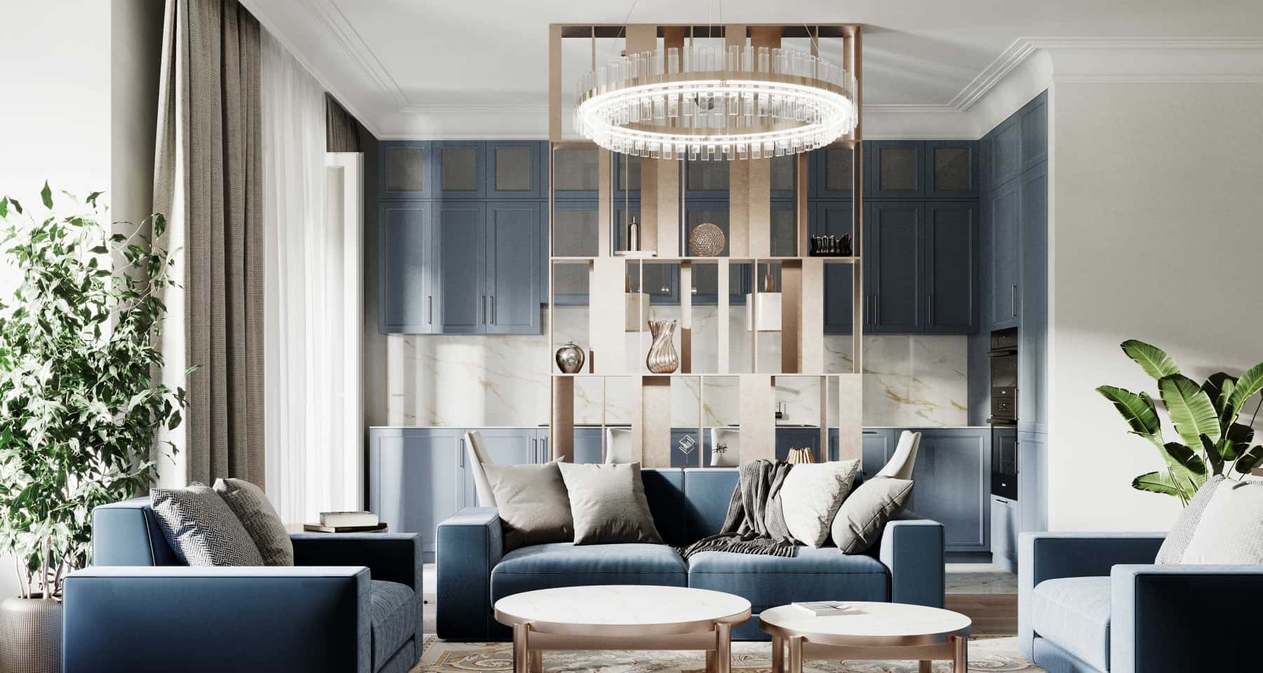 Мінімалістична кухня Сучасний дизайн інтер'єру квартири 2026: світла кухня з мінімалістичними фасадами