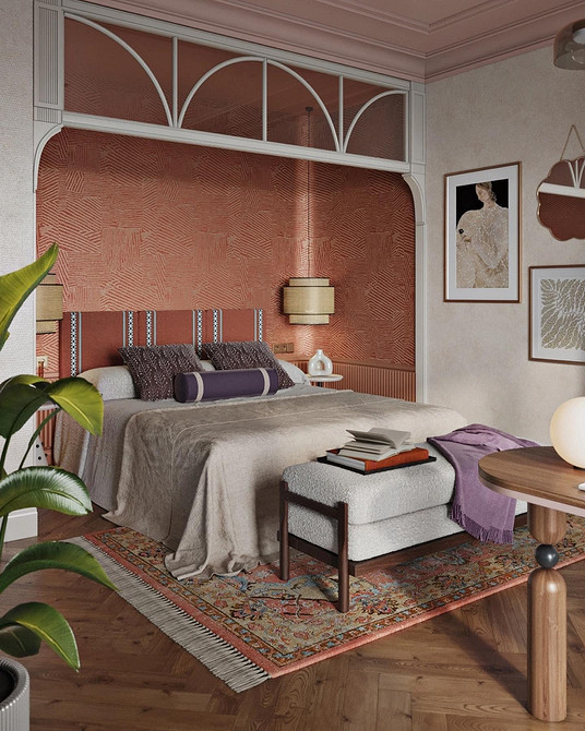 Фактурні шпалери 2026 Поєднання шпалер різних фактур: створення об'ємного та цікавого інтер'єру у 2026.