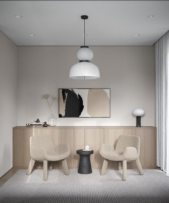 Інтер'єр з плінтусом, що гармонійно поєднується з кольором підлоги та стін