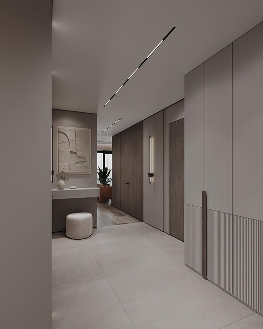 Контрастний плінтус як акцент в інтер'єрі, що привертає увагу до деталей.