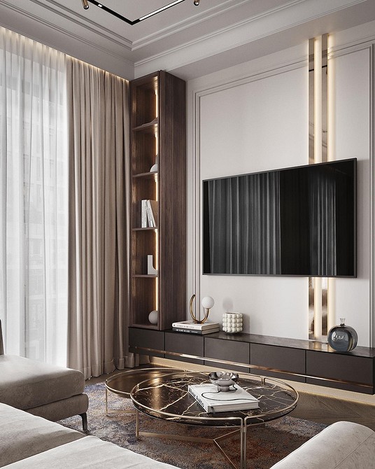 Приклад вдалого поєднання кольору плінтуса з дерев'яними дверями та паркетом