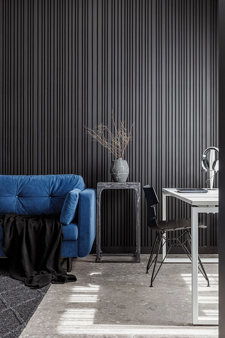 Фото інтер'єру, де колір плінтуса вдало поєднується з меблями, створюючи гармонійний простір.