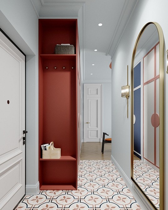 Вітальня з плінтусом кольору стін, візуальне збільшення простору та маскування дефектів