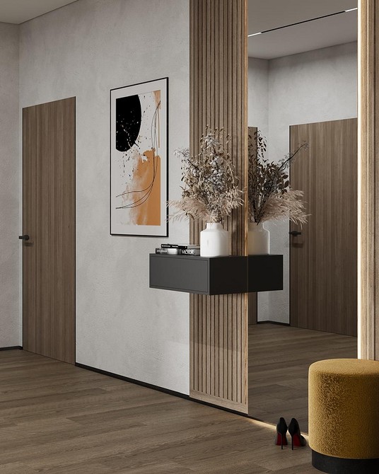 Плінтус, підібраний під колір меблів, як елемент гармонійного поєднання кольорів