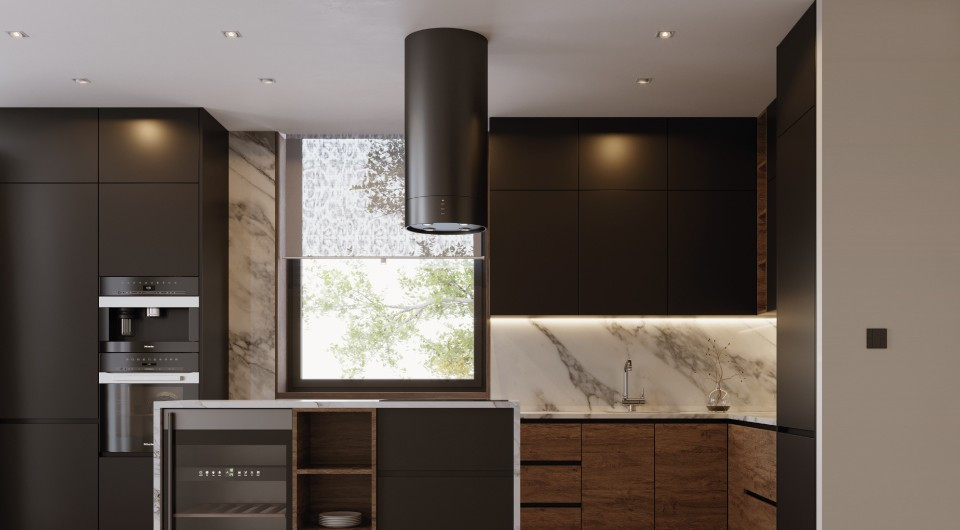 Світлодіодна стрічка на стелі Світлодіодна стрічка інтегрована в стелю, створюючи ефект непрямого освітлення в кімнаті.