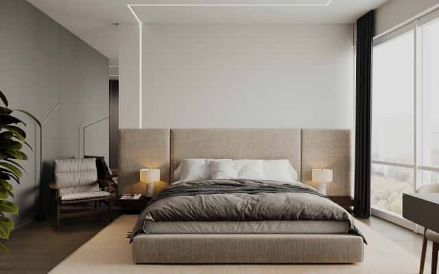 Кухня з островом Інтер'єр кухні в сучасному стилі 2026 з використанням натуральних матеріалів та острівцем