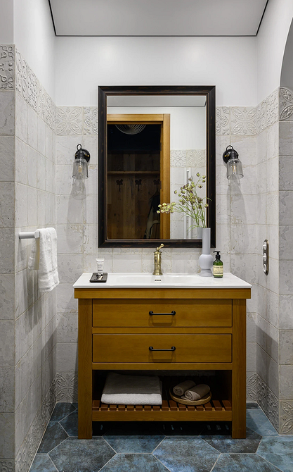 Вологостійка плитка Сучасний дизайн ванної кімнати з вологостійкою напольною плиткою 2026 року.