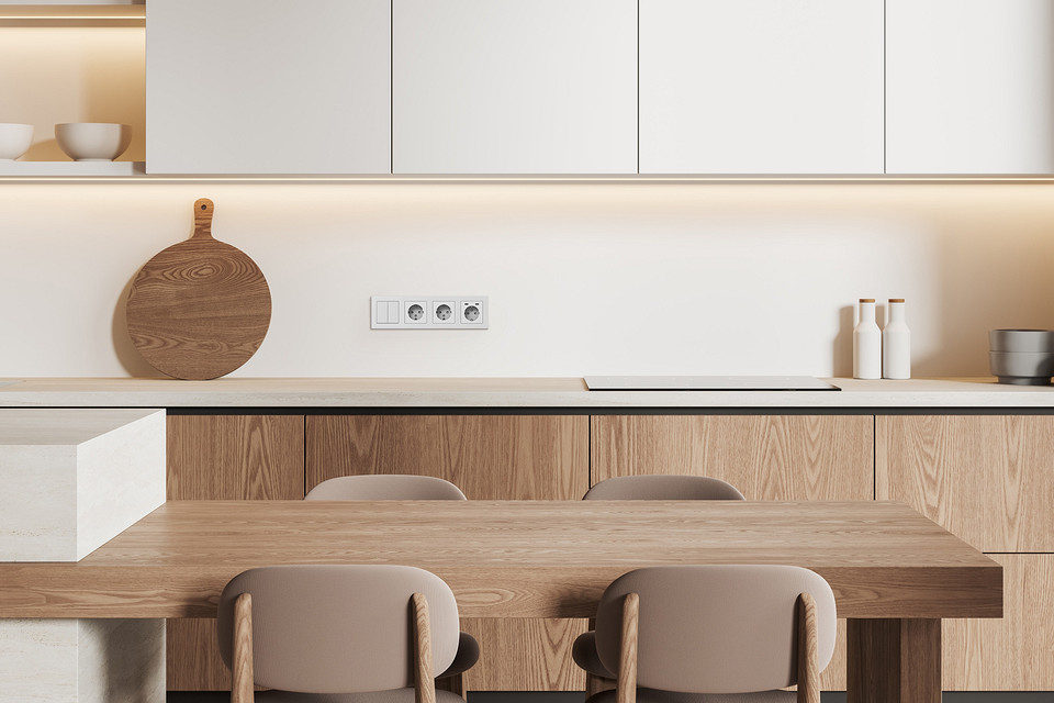 Мінімалізм: жодних зайвих деталей Розетки-невидимки в мінімалістичному інтер'єрі 2026, елегантне рішення для дому.