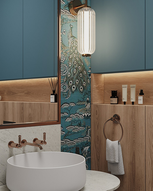 Геометрія в спальні 2026 Шпалери з геометричним малюнком для стильної спальні в трендах 2026 року.