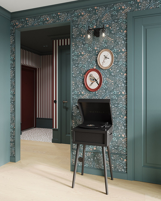 Геометрія в тренді Трендові шпалери 2026 року з геометричним малюнком, сучасний дизайн інтер'єру.