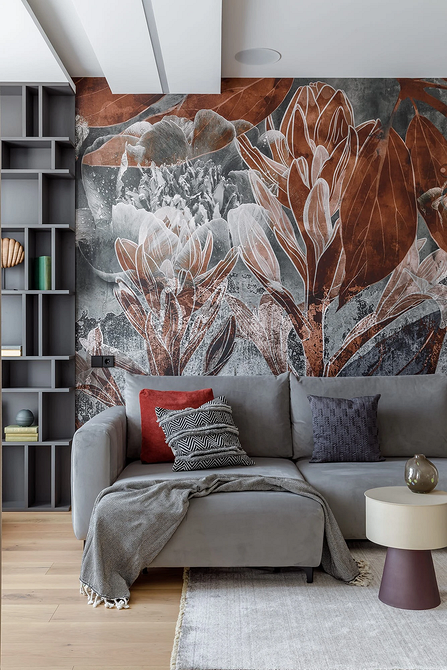 Мінімалізм та монохром Стильні монохромні шпалери 2026: елегантний дизайн стін у мінімалістичному інтер'єрі спальні.