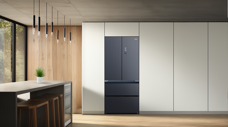 Технологія м'якого заморожування Midea Вбудований холодильник Midea з технологією м'якого заморожування продуктів.