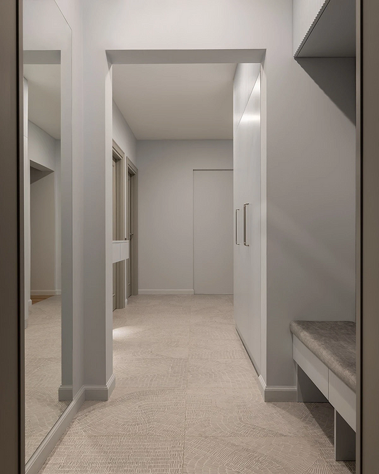 Тонка плитка на кухні Ультратонка плитка у сучасному інтер'єрі кухні, тренди 2026 року.