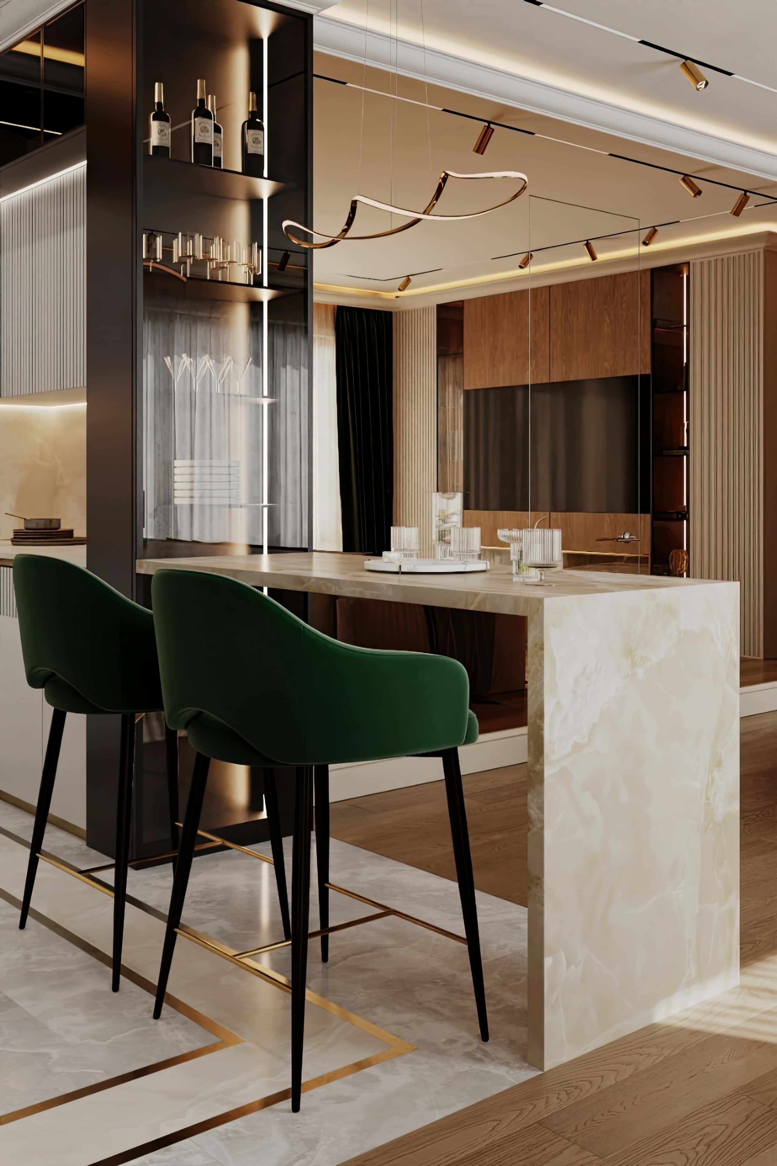 Неокласика у вітальні Дизайн інтер'єру квартири 2026: вітальня в стилі неокласика з елементами сучасної розкоші.