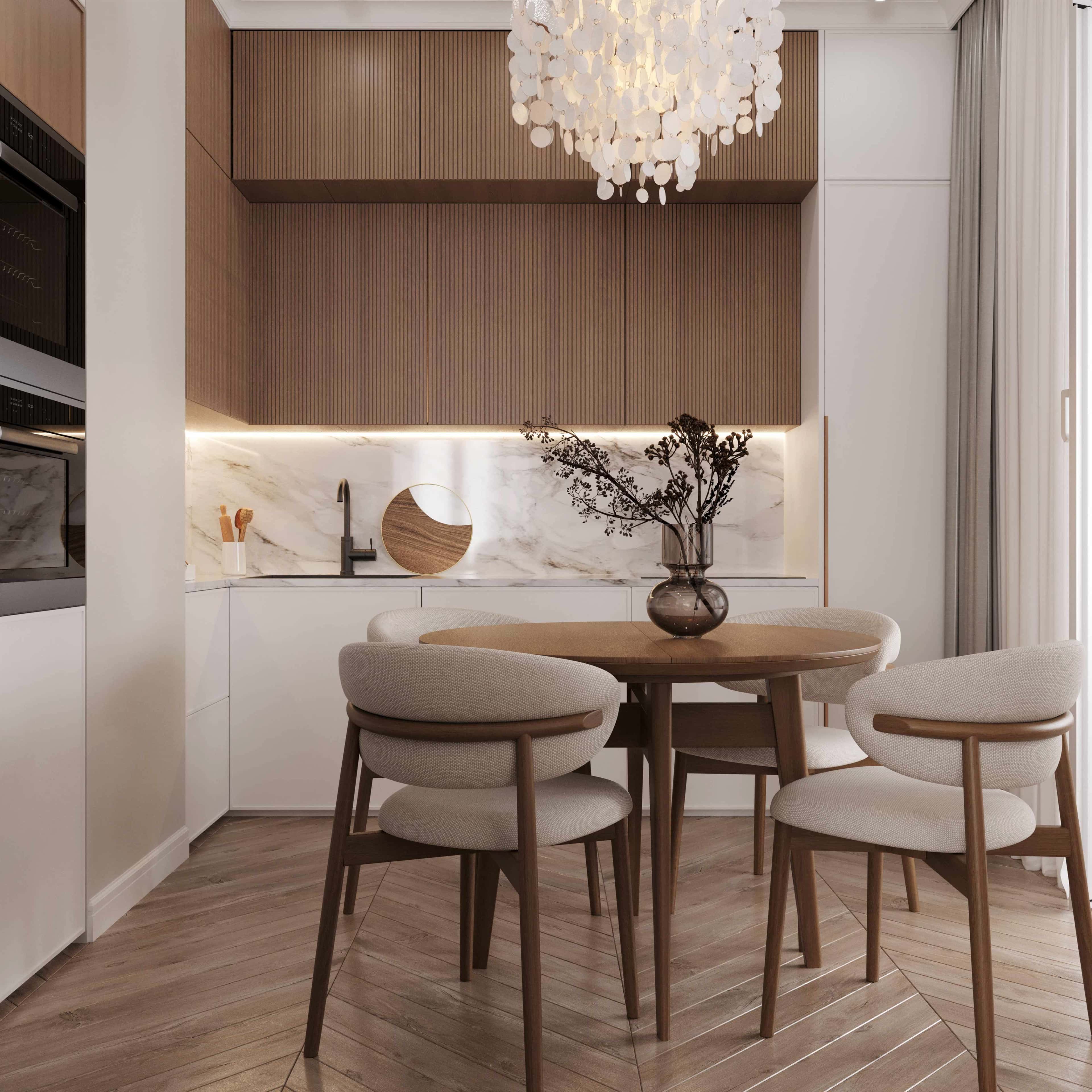 Світло над островом Кухня з острівцем, освітлена підвісними світильниками, що додають стилю та елегантності