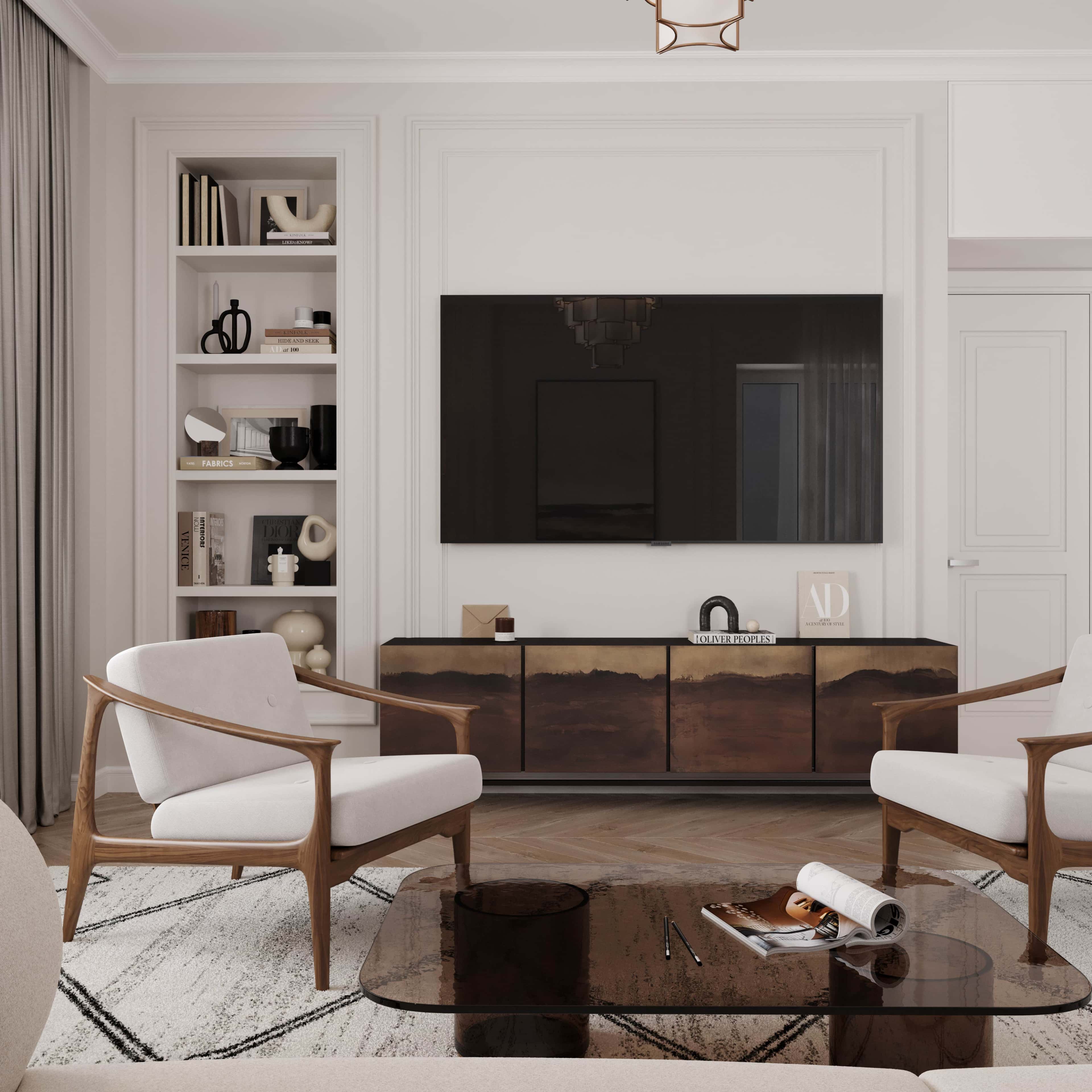 Світлий передпокій Світлий інтер'єр квартири 2026: передпокій з дзеркалом та світлими меблями.